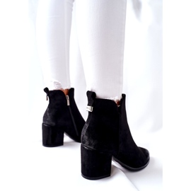 Vinceza Stivali Donna Con Tacco Camoscio Nero Carrick 3