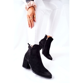 Vinceza Stivali Donna Con Tacco Camoscio Nero Carrick 4
