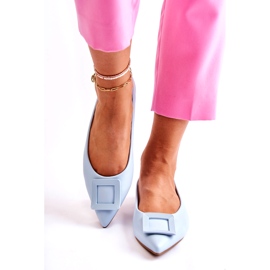 WS1 Ballerine in pelle con ornamento blu Simone Spitz 1