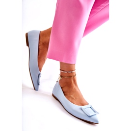WS1 Ballerine in pelle con ornamento blu Simone Spitz 2