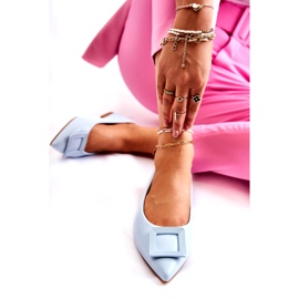 WS1 Ballerine in pelle con ornamento blu Simone Spitz 3