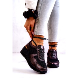 Sneakers Zeppa In Pelle Con Mesh S.Barski Nero 1