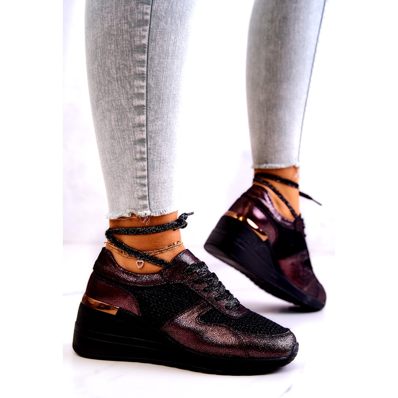 Sneakers Zeppa In Pelle Con Mesh S.Barski Nero 2