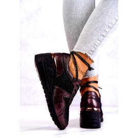 Sneakers Zeppa In Pelle Con Mesh S.Barski Nero 3
