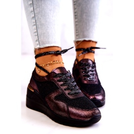 Sneakers Zeppa In Pelle Con Mesh S.Barski Nero 5