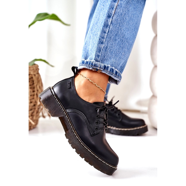 Scarpe Oxford in pelle Big Star II274107 Nere nero 5
