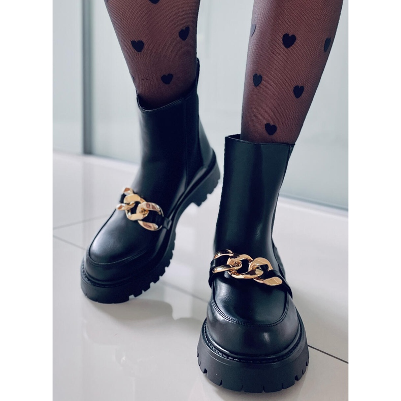 BM Stivaletti Chelsea alti da donna Moby Black nero 2