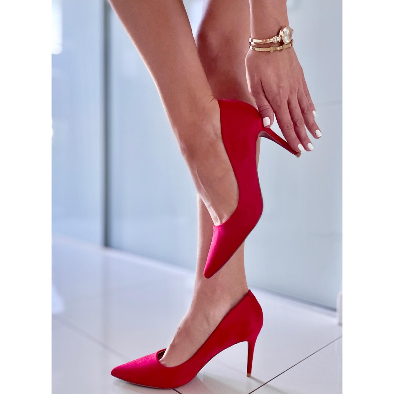 Belluci Stiletti Tilda Red da donna in camoscio rosso 1