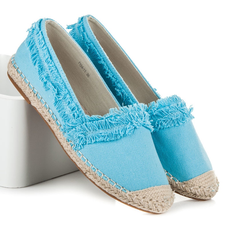 Vices Espadrillas Blu Con Frange 1