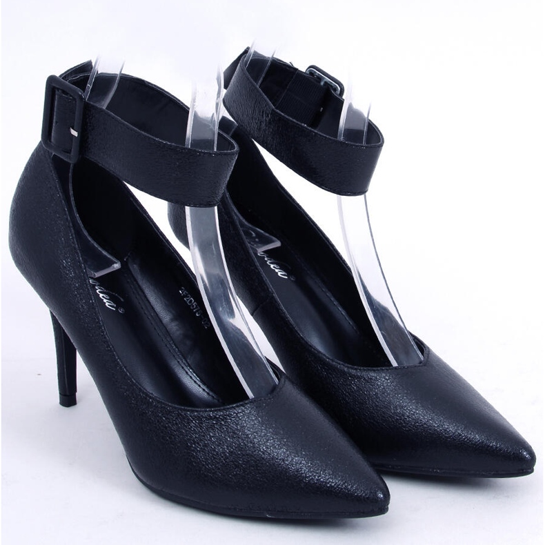 Tacchi alti da donna Claire Black metallizzati nero 1