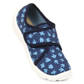 Ciabatte per bambini con velcro blu navy Befado 974X476 1