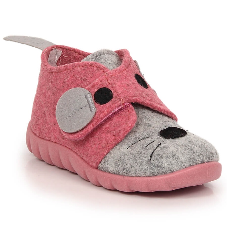 Ciabatte da casa in feltro per bambina con velcro Befado 526P104 2