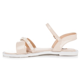 Vices Sandali bassi con perle marrone 1