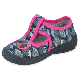 Scarpe per bambini Befado 533P017 blu navy rosa d'argento 1