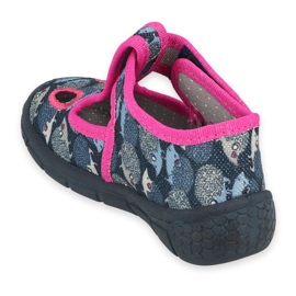 Scarpe per bambini Befado 533P017 blu navy rosa d'argento 2