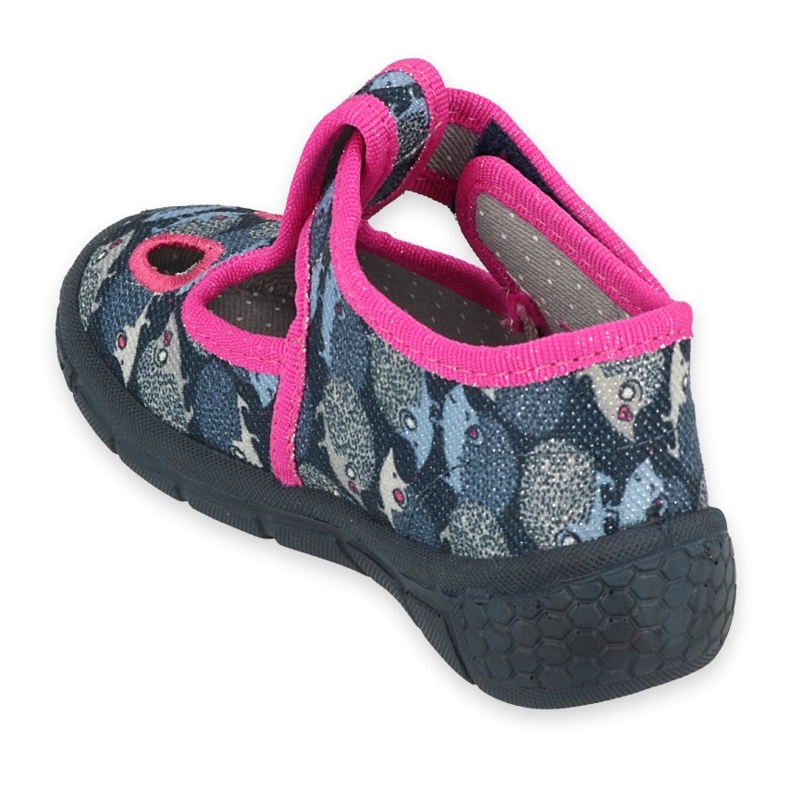 Scarpe per bambini Befado 533P017 blu navy rosa d'argento 2
