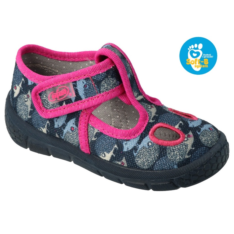 Scarpe per bambini Befado 533P017 blu navy rosa argento 4