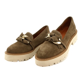 Scarpe da donna con ornamentale ornamentale Laura Messi 2523 Green verde 2