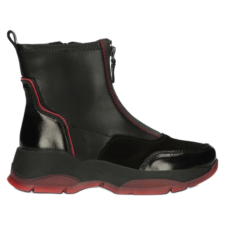 Stivali isolanti in pelle Filippo W PAW395 nero rosso 1