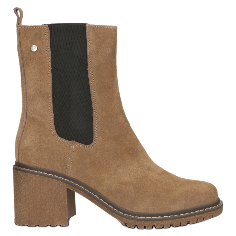 Stivali in pelle scamosciata sul palo isolante Filippo W PAW392B beige 1