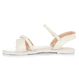 Vices Sandali Piatti Con Perle giallo 1