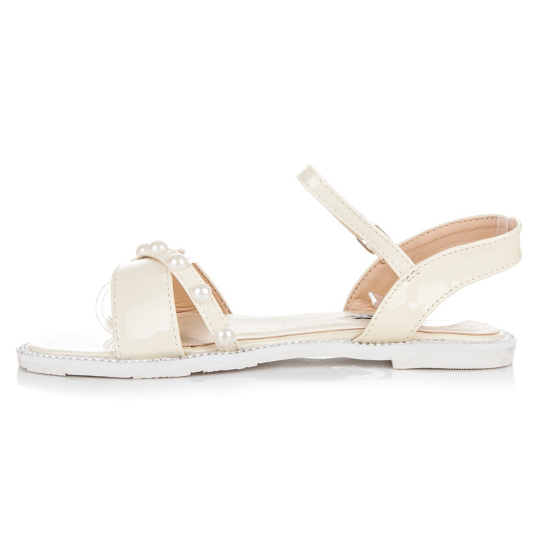 Vices Sandali Piatti Con Perle giallo 1