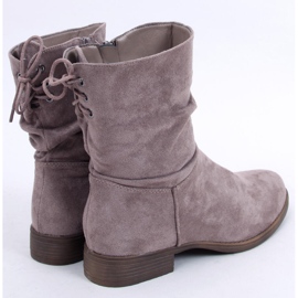 PA1 Stivali piatti in camoscio Theda Khaki beige 2