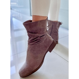 PA1 Stivali piatti in camoscio Theda Khaki beige 1