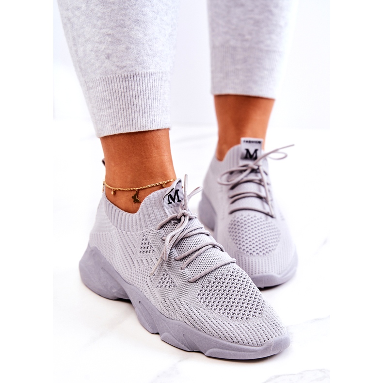PS1 Scarpe Sportive Sneakers Tessuto Grigio Nolene 3