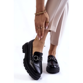 Scarpe da donna eco-chiling la.fi nero con una catena 1