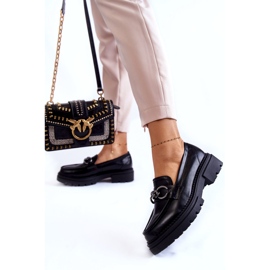 Scarpe da donna eco-chiling la.fi nero con una catena 2