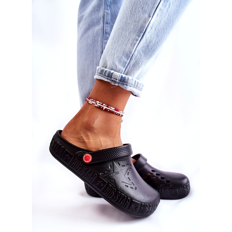 Pantofole leggere da donna Kroks Big Star II275001 nere nero 1