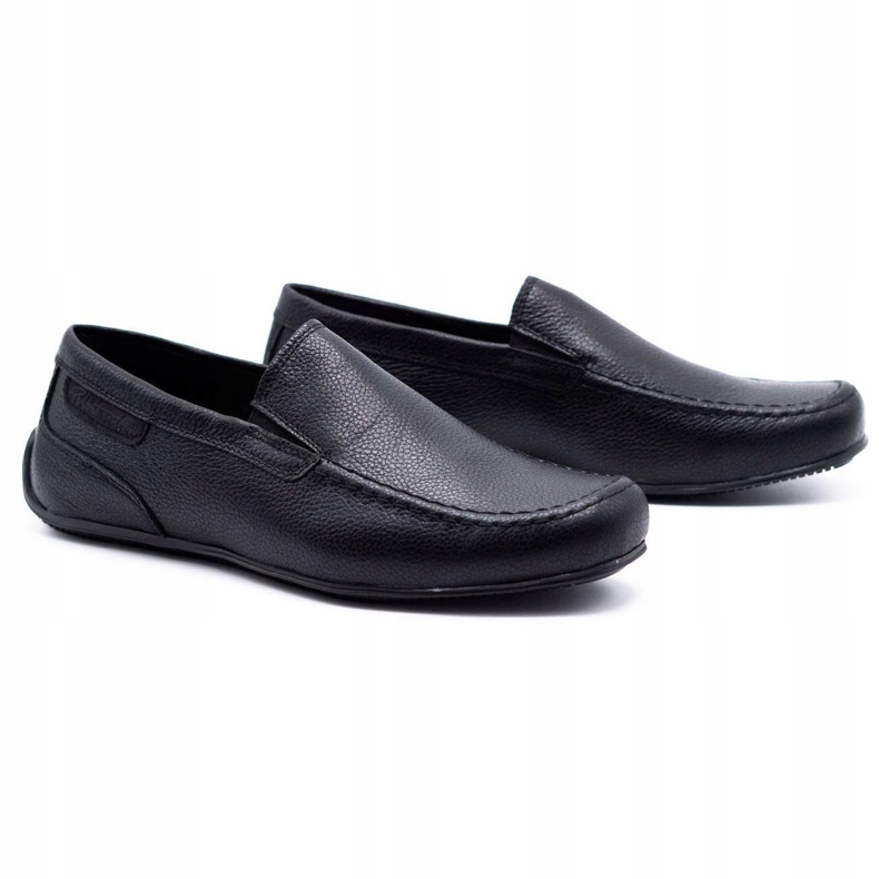 Polbut Mocassini uomo in pelle 2105 grana nera nero 2