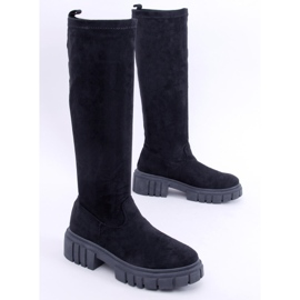 BM Stivali in camoscio con suola spessa Cards Black nero 1