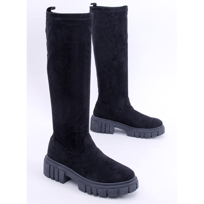 BM Stivali in camoscio con suola spessa Cards Black nero 1