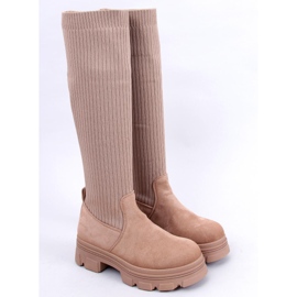 BM Stivaletti a calzino Janelle Khaki beige 1
