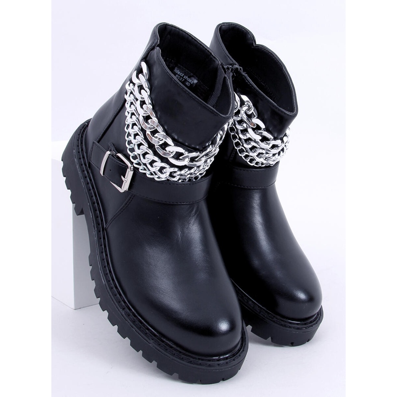 BM Stivaletti Marvin Black con catena nero 1
