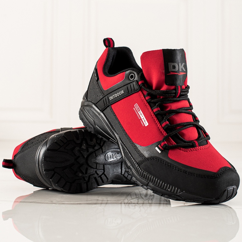 Scarpe da trekking da uomo DK nero rosso 2