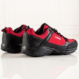 Scarpe da trekking da uomo DK nero rosso 1