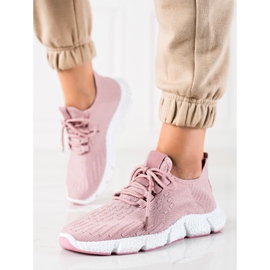 SHELOVET Sneakers sportive rosa 1