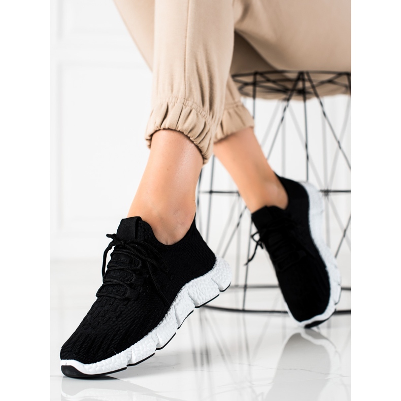 SHELOVET Sneakers sportive nere nero 1