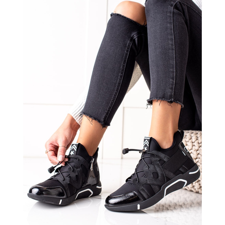 Scarpe sportive slip-on VINCEZA nero 1