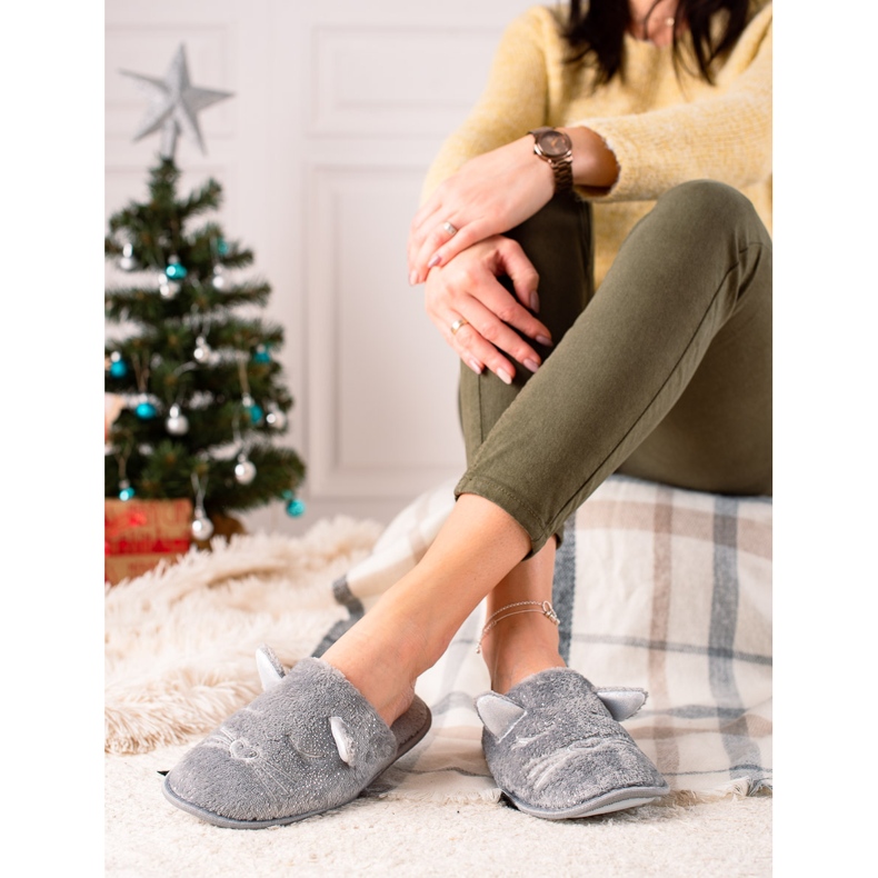 Evento Ciabatte con orecchie grigio 1