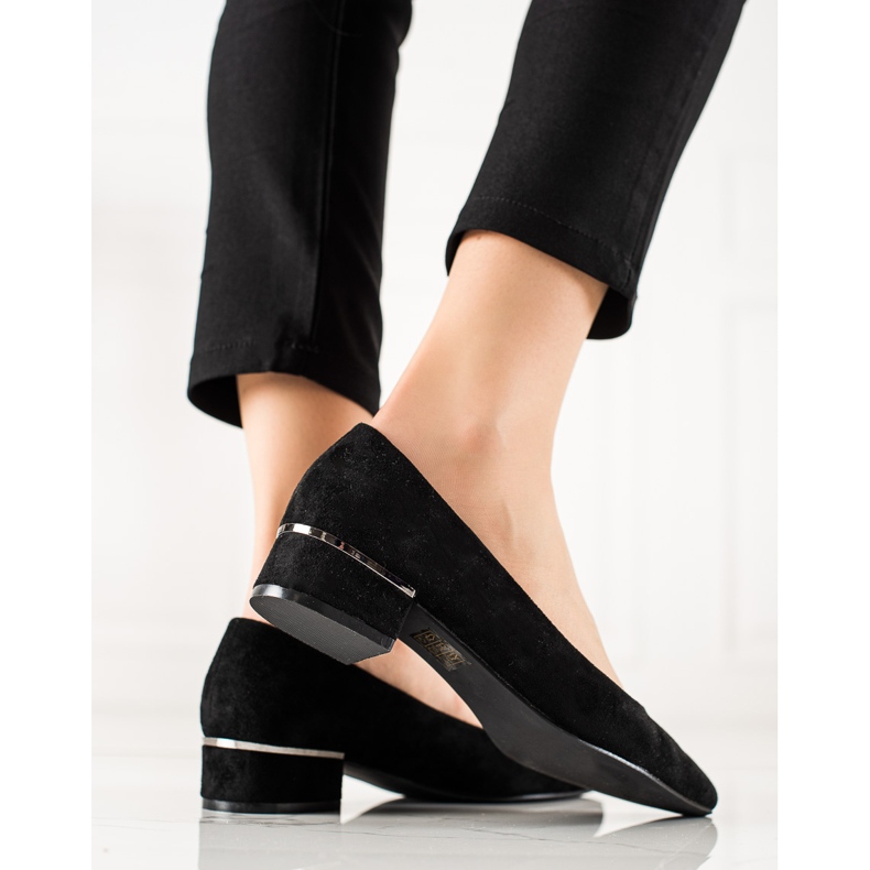 SHELOVET Décolleté classiche con tacco basso nero 2