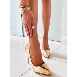 BM Tacchi a spillo metallizzati corona oro da donna d'oro 1