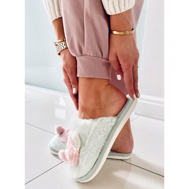 PA1 Pantofole da donna Pearl Mint verde rosa 2