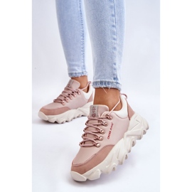 Sneakers con plateau da donna Cross Jeans KK2R4072C Nude rosa 2