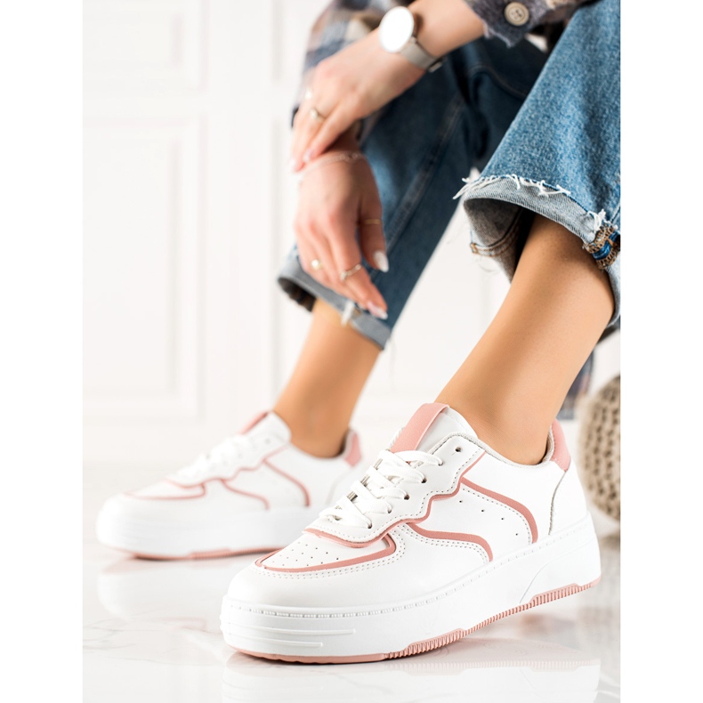 Weide Comode scarpe da ginnastica casual bianca 1
