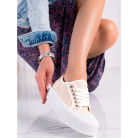 SHELOVET Scarpe Da Ginnastica Su Un'ampia Piattaforma beige 1