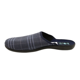 Pantofole a scacchi da uomo Adanex 27319 blu navy blu 2